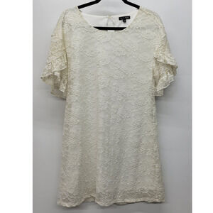 AS U WISH  White lace knee length dress